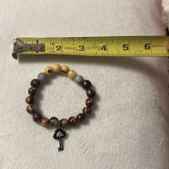 Cayisa Stretch Brown/crystal beaded bracelet - Picture 2 of 2